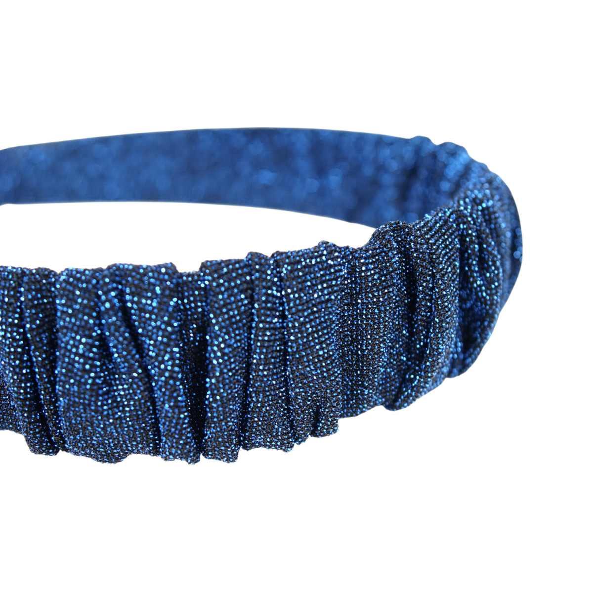 Cerchietto per capelli in poliestere plissè glitter colori assortiti Lillà