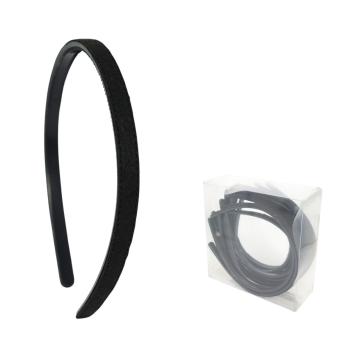 Cerchietto per capelli in plastica 1 cm nero Lillà