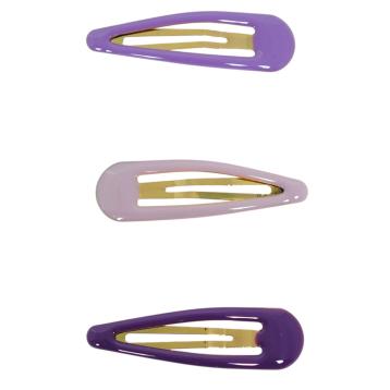 Clic clac per capelli 7 cm smaltato toni del viola