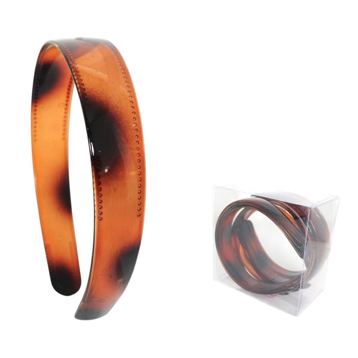 Cerchietto per capelli in plastica 2,5 cm liscio tartarugato Lillà