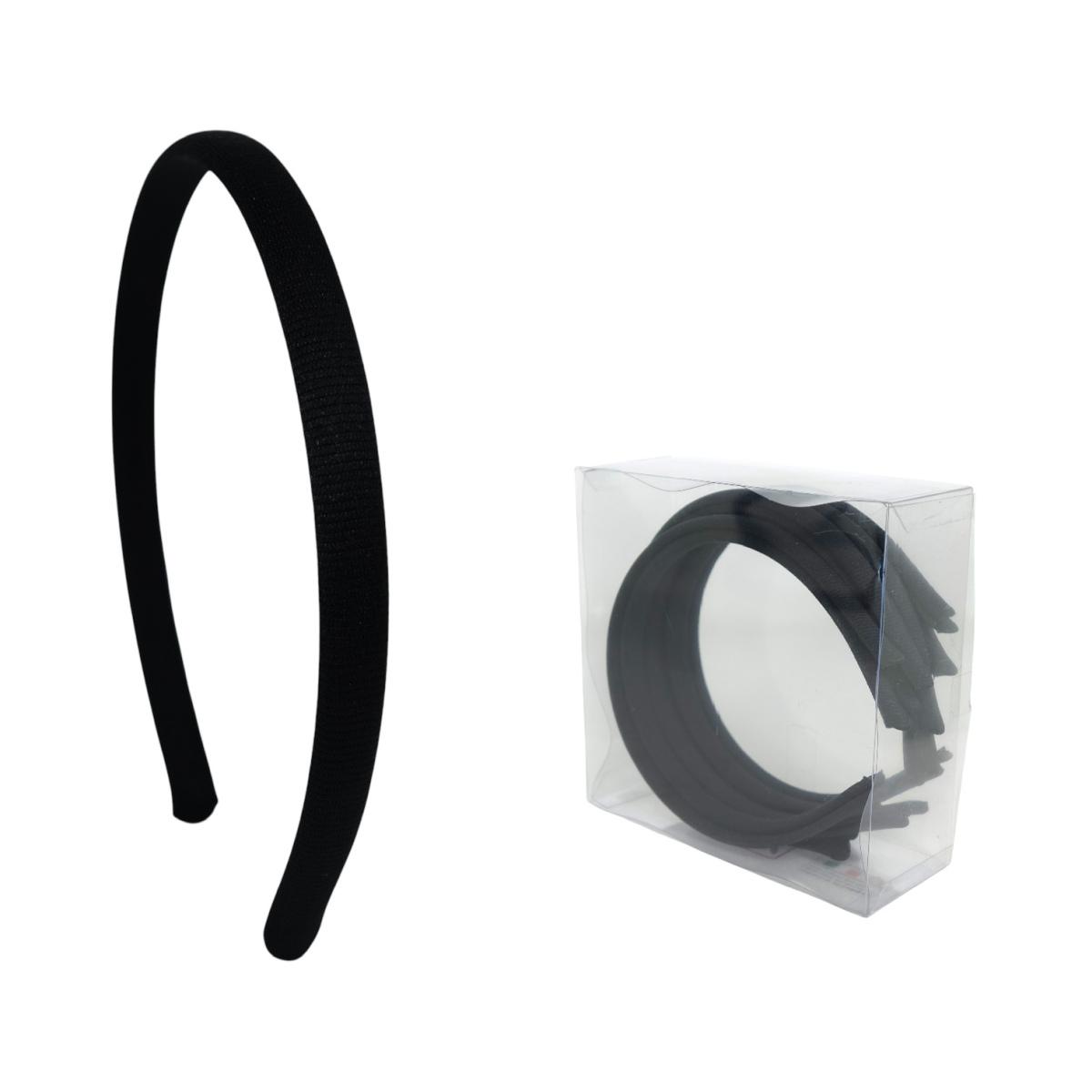 Cerchietto per capelli lycra 1 cm nero in nylon Lillà