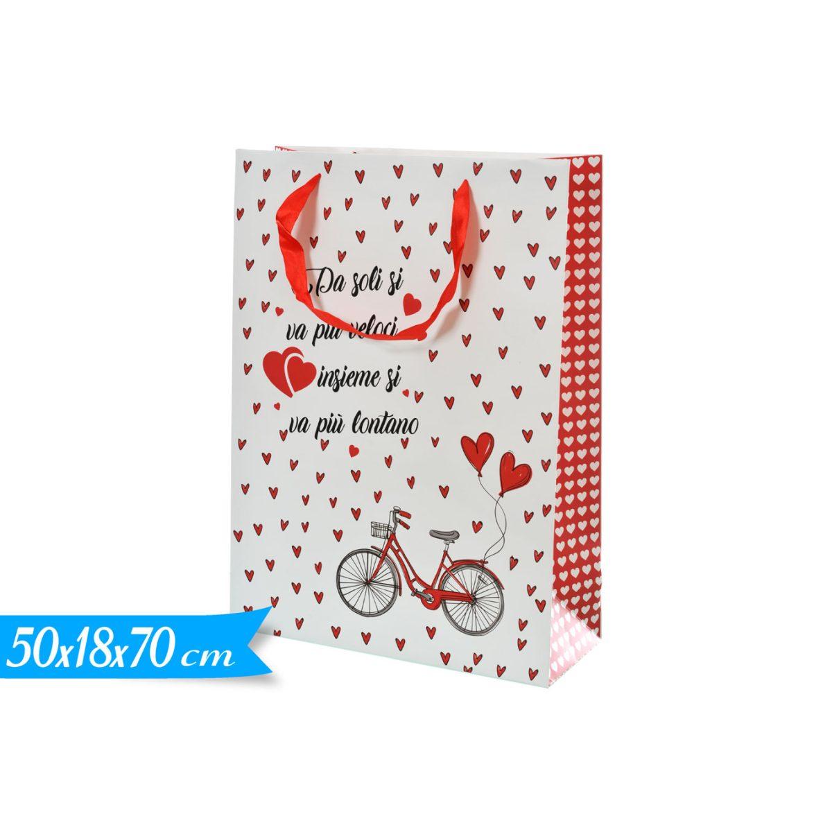 Shopper tema san valentino 50x70x18 cm