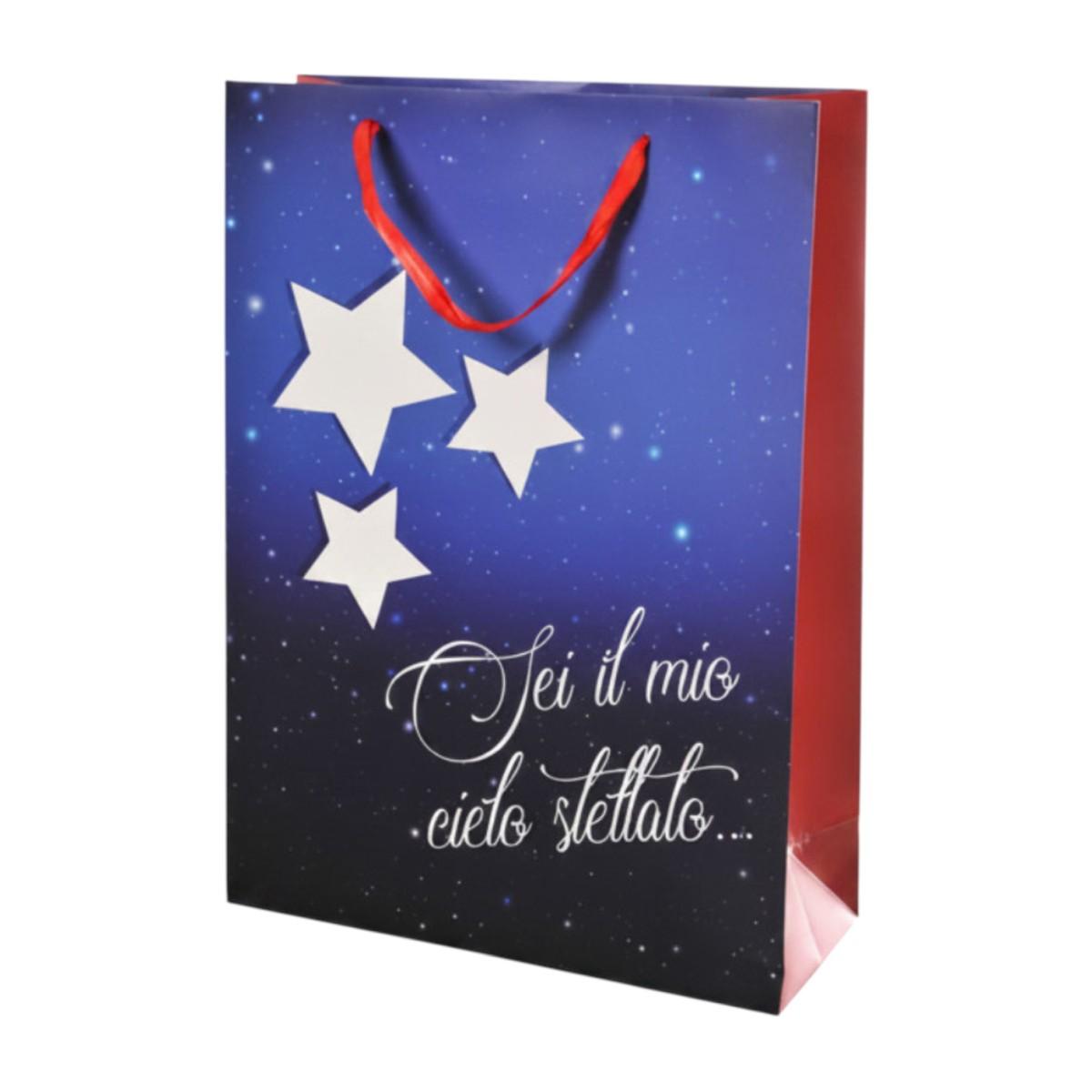 Shopper in carta 26 x 32 x 12 cm fantasia san valentino