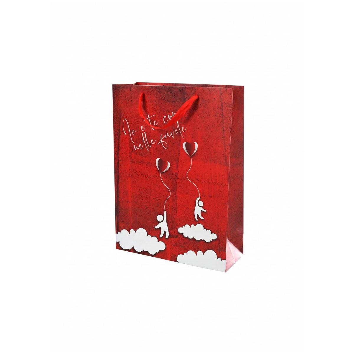 Shopper in carta 40 x 50 x 15 cm fantasia san valentino