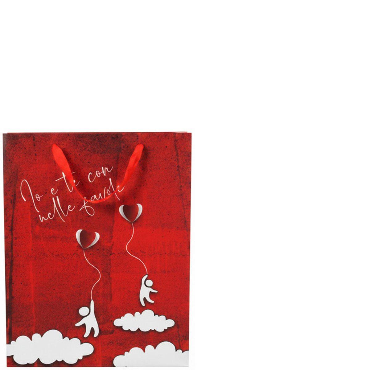 Shopper in carta 40 x 50 x 15 cm fantasia san valentino