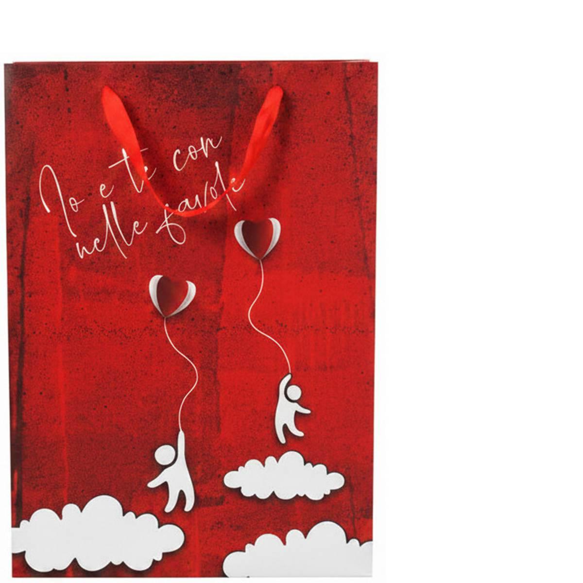 Shopper in carta 50 x 70 x 18 cm fantasia san valentino