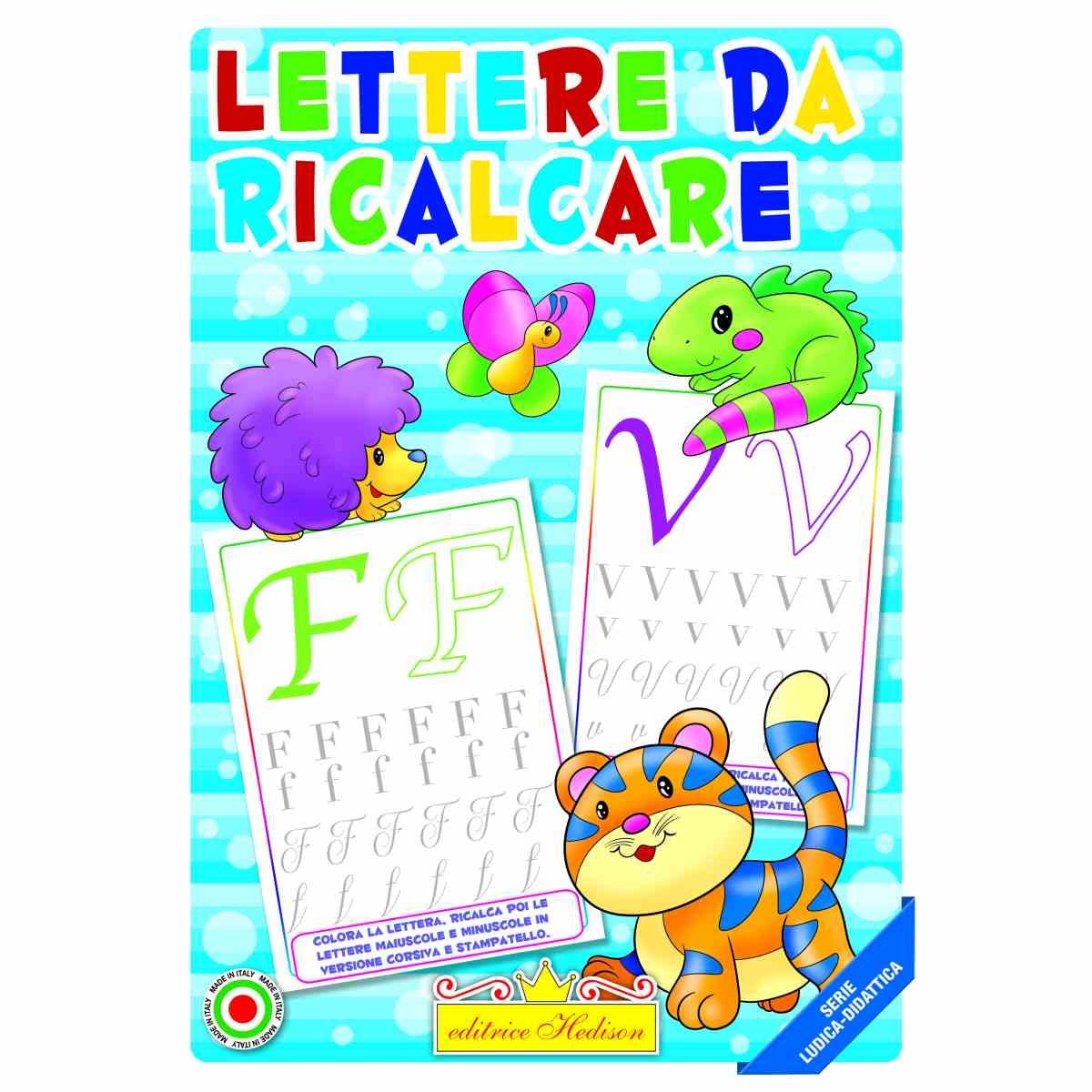 Libro da colorare lettere da ricalcare serie ludica didattica