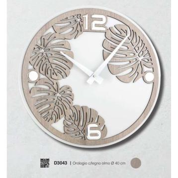Orologio tropical legno olmo d.40 cm