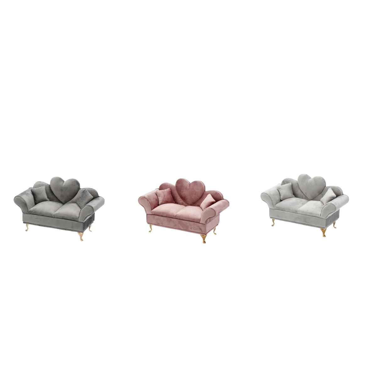 Portagioie in velluto sofa' 24x10xh.15 cm