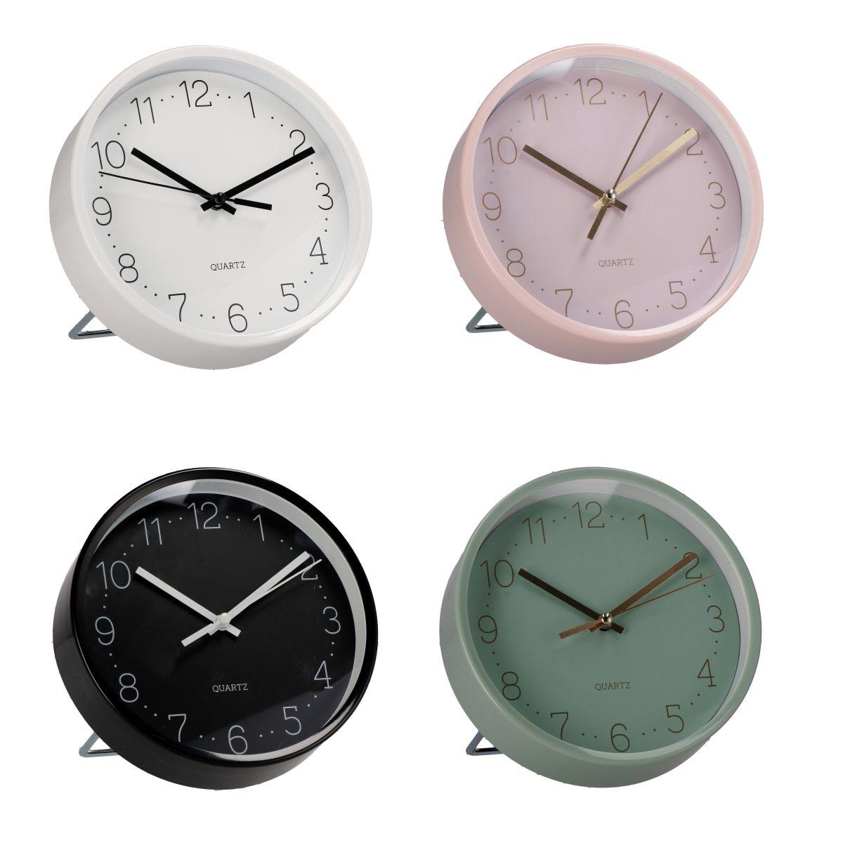 Orologio in plastica e metallo d.16 cm