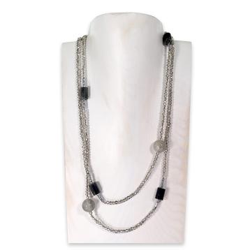 Collana montata in cristallo e kyanite