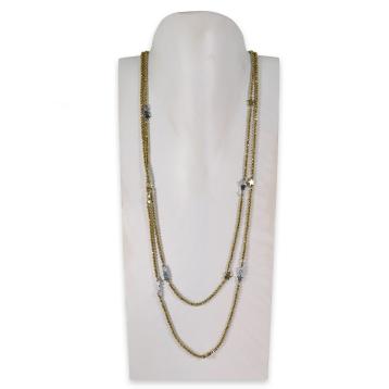 Collana montata in ematite gold con elementi in ematite silver fantasia stella