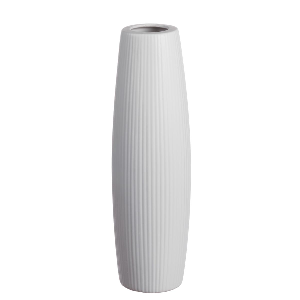 Vaso in ceramica blanque d13,5xh46 cm
