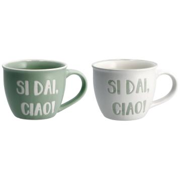 Tazza in porcellana scritte divertenti nbc d8,5xh7 cm