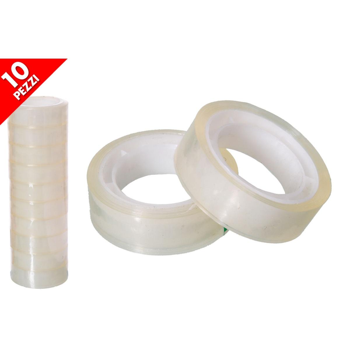 Set 10pz nastro adesivo trasparente