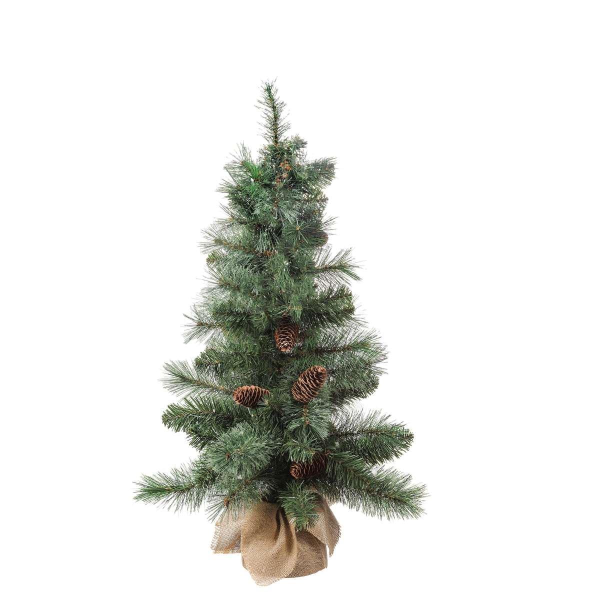 Albero di natale con pigne d40xh90 cm