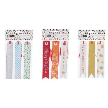 Set 12 targhette natalizie 3x19 cm