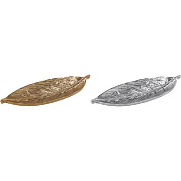 Foglia in metallo per decorazione 23,5x8,5 cm