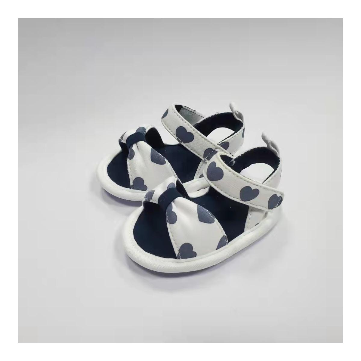 Scarpette sandalo bimba tela con cuori graziella