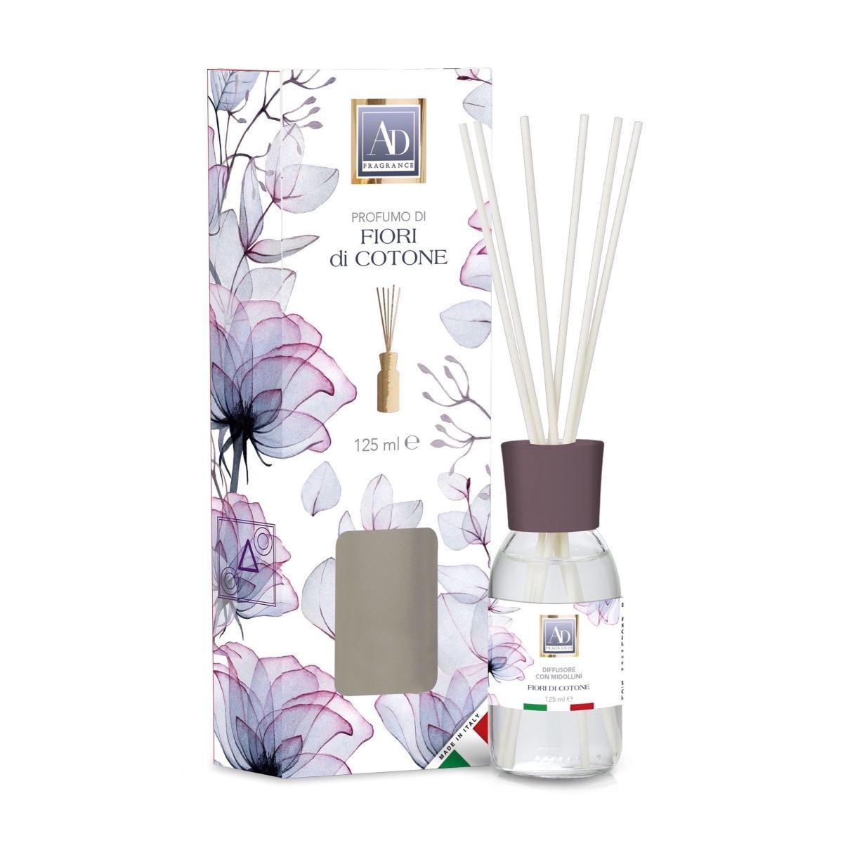 Diffusore di fragranza con midollini Flowers Fiori di Cotone 125 ml