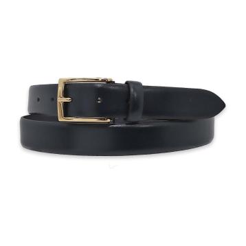 Cintura uomo made in italy in pelle box senza cuciture fibbia oro