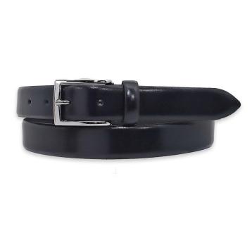 Cintura uomo made in italy in pelle abrasivata senza cuciture fibbia argento