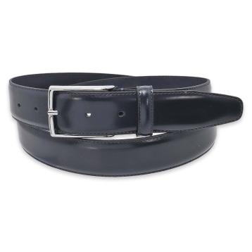 Cintura uomo made in italy in pelle abrasivata una cucitura fibbia argento