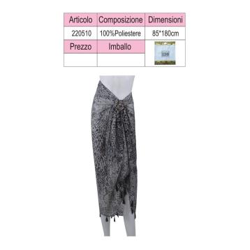 Sciarpa pareo donna in poliestere coveri collection