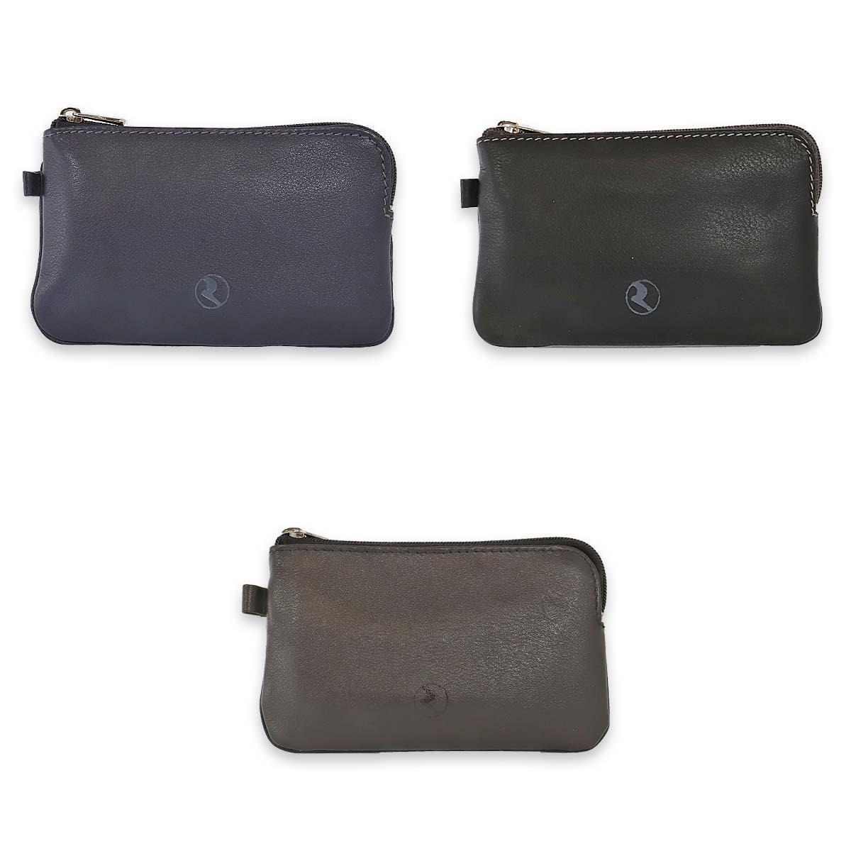 Portachiavi uomo in pelle bustina con cerniera Roncato