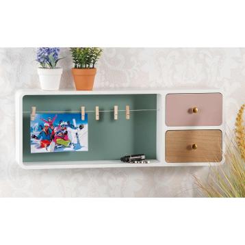 Mobiletto in mdf con 2 cassetti 54x8xh20 cm