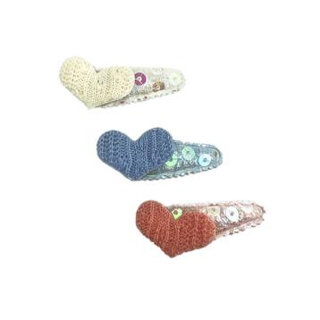 Clic clac micro paillettes con cuoricino filo