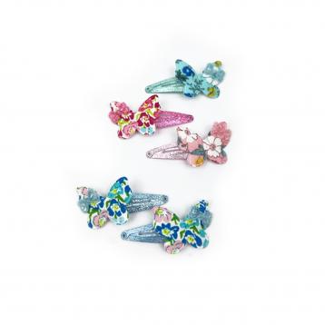 Clic clac farfalla con fiocchetto micro paillettes