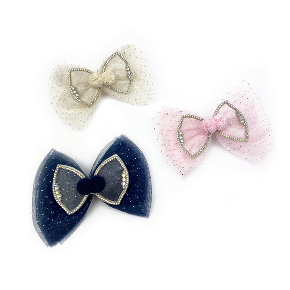 Matik con fiocco tulle strass e pon pon