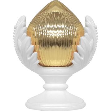 Pomo oro base bianca h16,5 cm