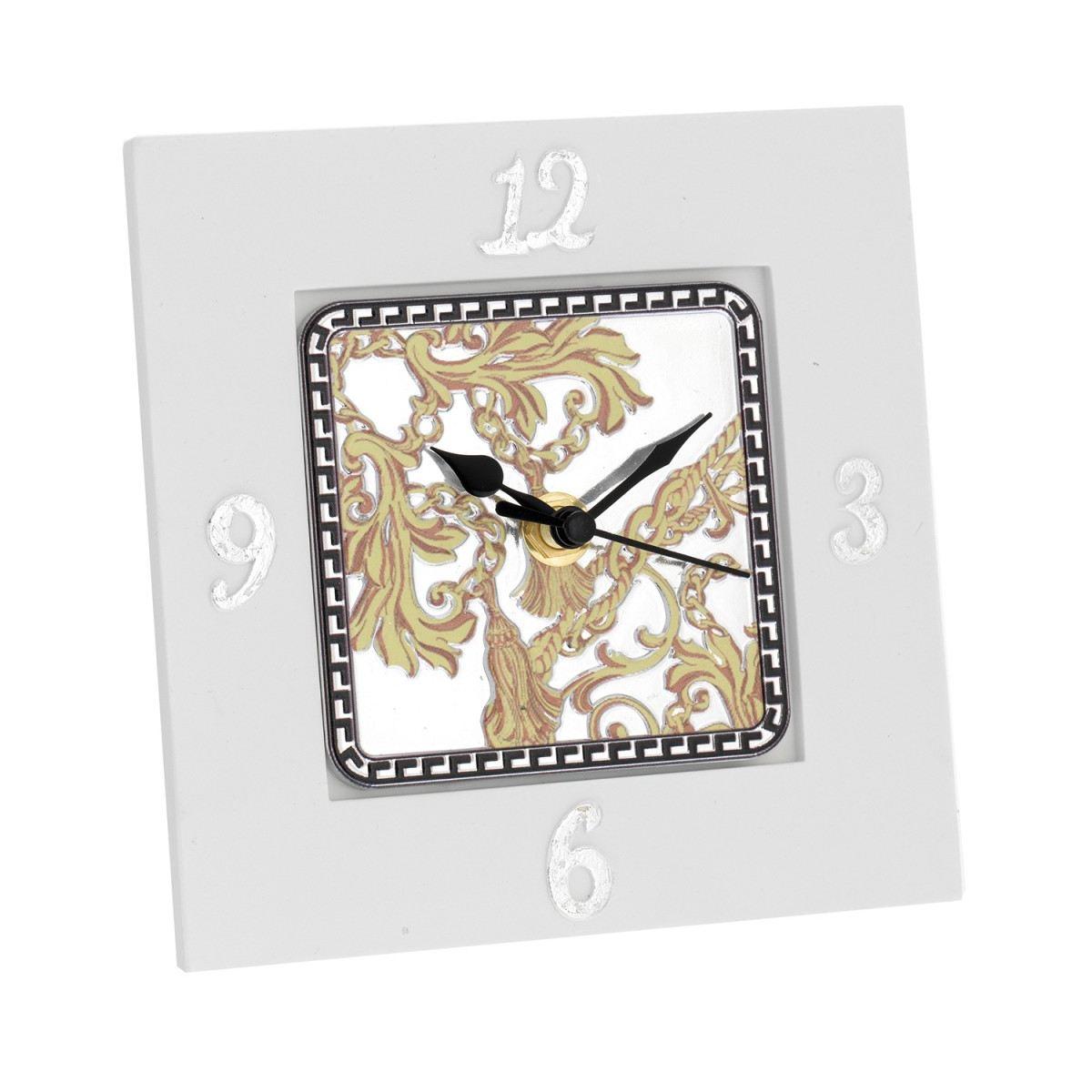 Orologio quadrato 15x15 con deco maiolica 1