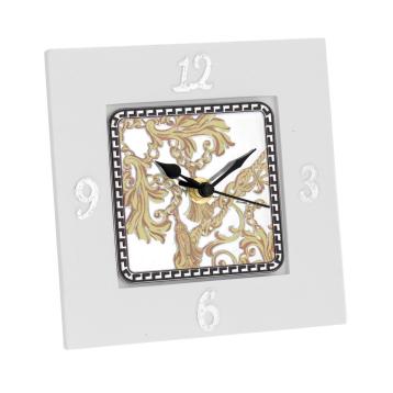 Orologio quadrato 15x15 con deco maiolica 1