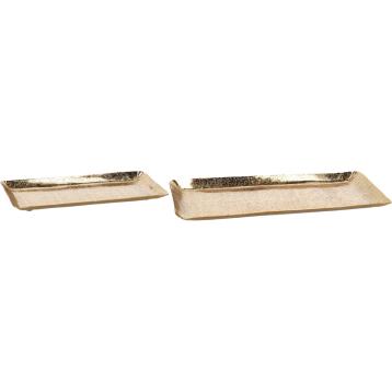 Vassoio rettangolare in metallo 30x14,5 cm