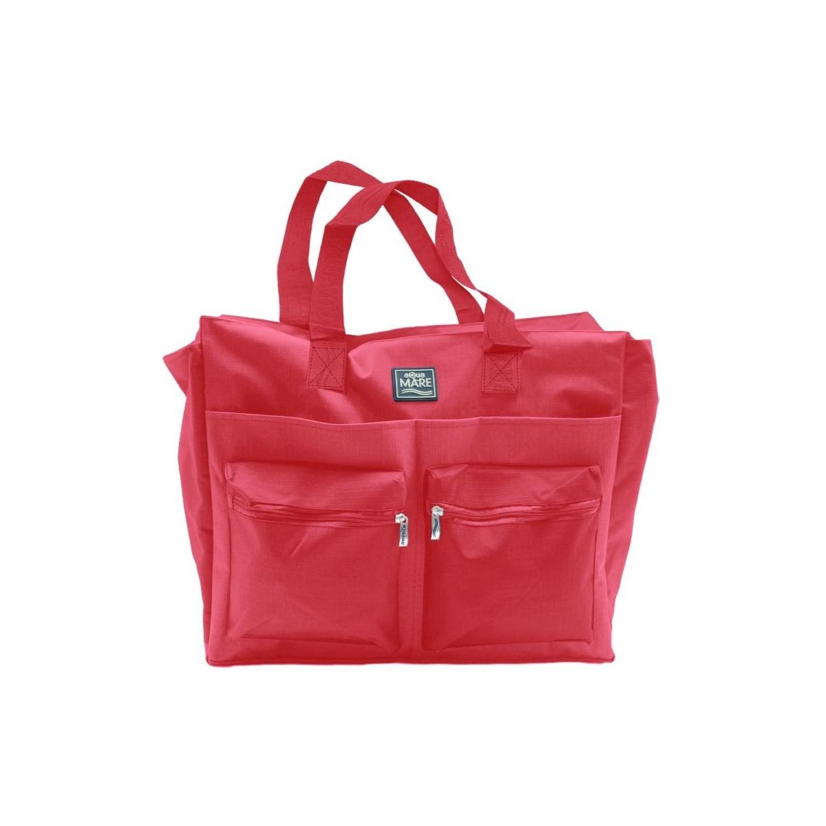 Borsa mare quadrata sistema rib stop tinta unita aqua di mare