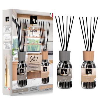 Set 2 diffusori di fragranze con midollini Cucina 125ml