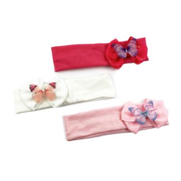 Fascia fiocco grosgrain con farfalla velluto