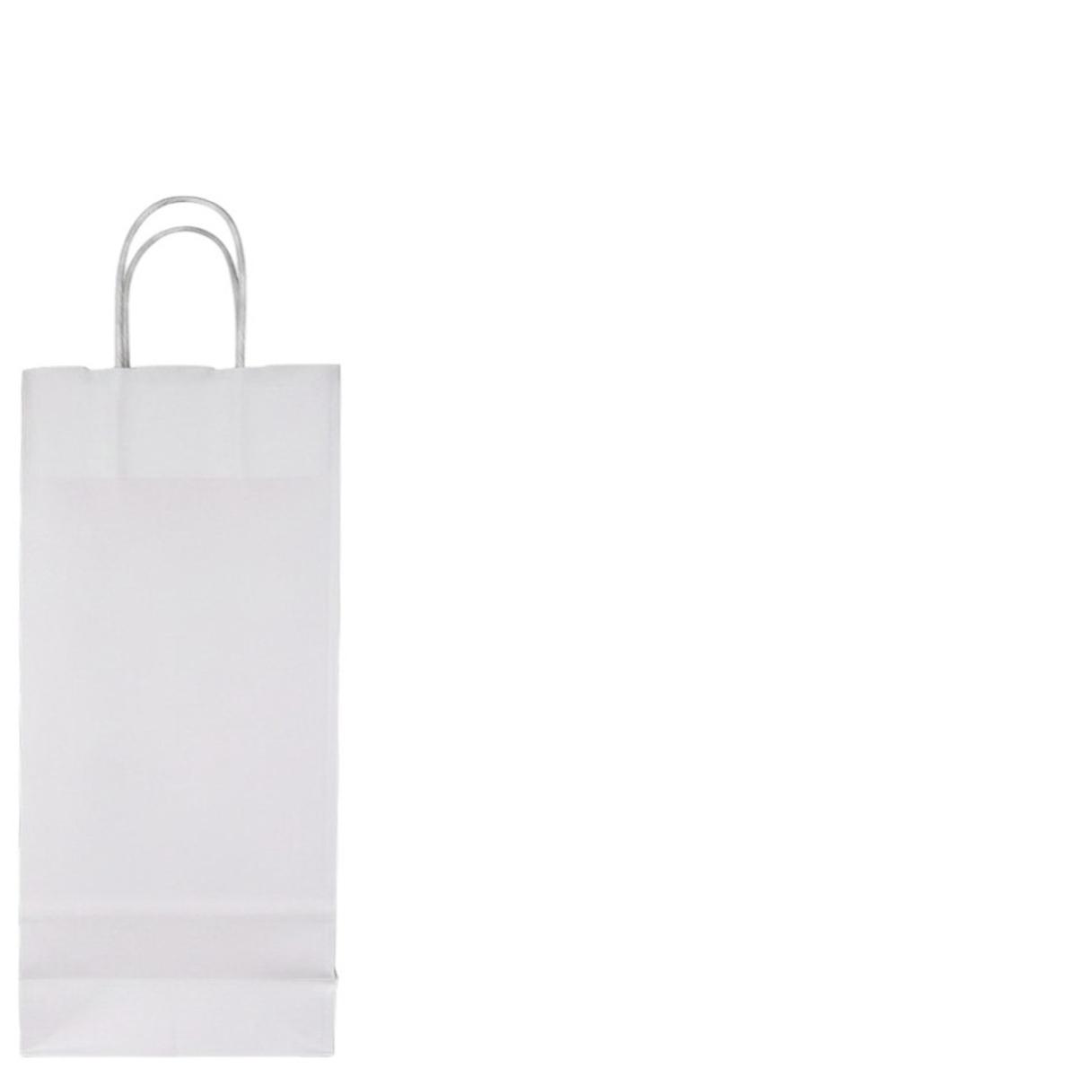 Shopper in carta portabottiglie h.39 x l.14 x p.8,5 cm colore bianco