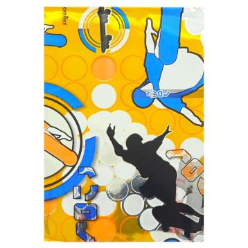 100 bustine metallizzate fantasia skates 10x14 cm