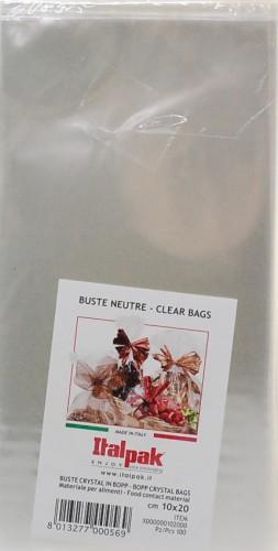100 Buste neutre crystal 10x20 cm. per alimenti