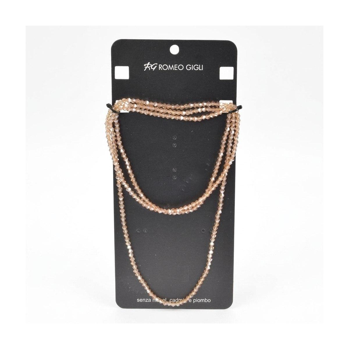 Collana donna lunga con pietre champagne Romeo Gigli