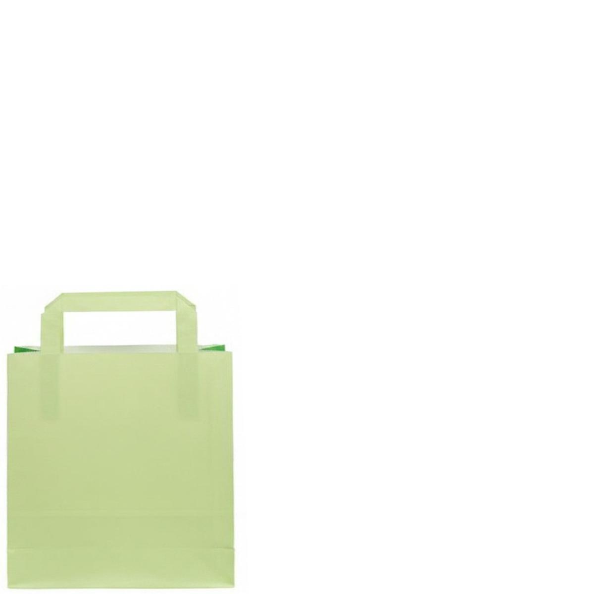 Shopper in carta h.24 cm x l.18 x p.8 cm bicolor verde