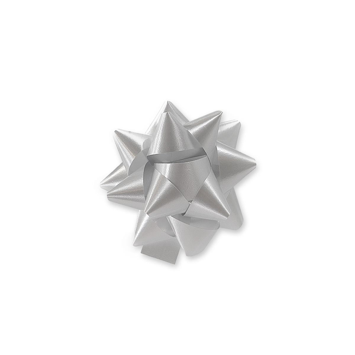 Coccarda adesiva liscio argento 6,5 mm.