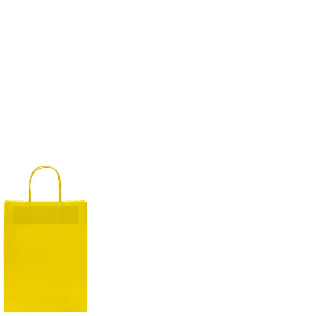 Shopper in carta h.24 x l.18 x p.8 cm colore giallo