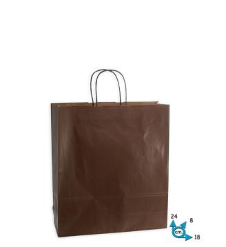 Shoppers carta h24 x l18 x p8 cm colore marrone