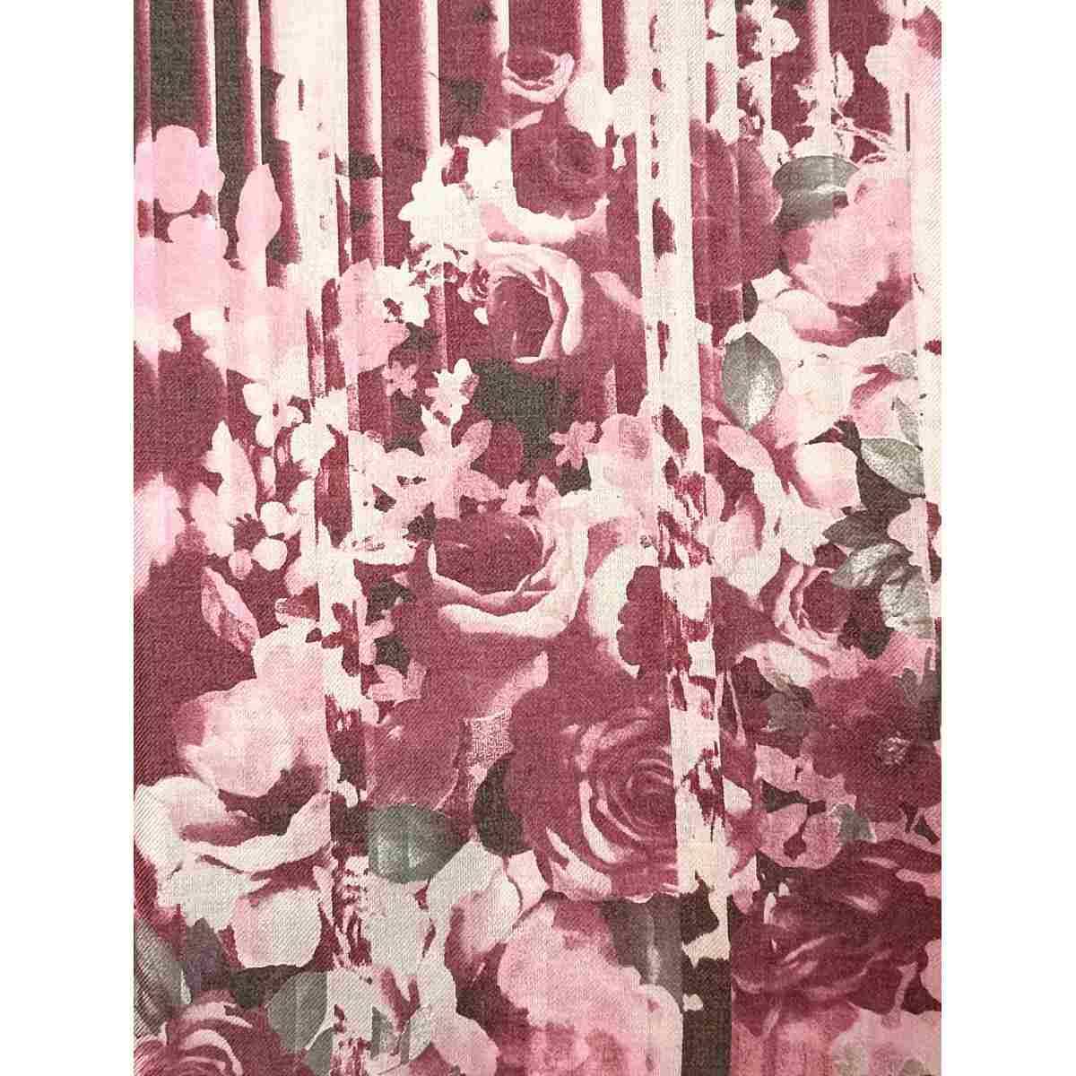 Sciarpa donna disegno fiori a righe laura biagiotti