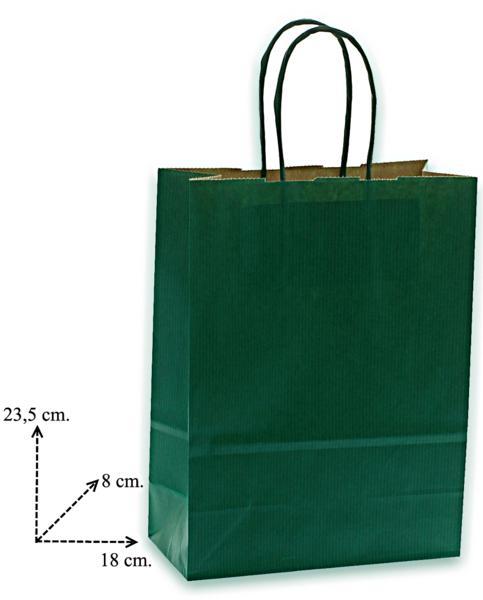 Shoppers carta h24 x l18 x p8 cm colore verde scuro